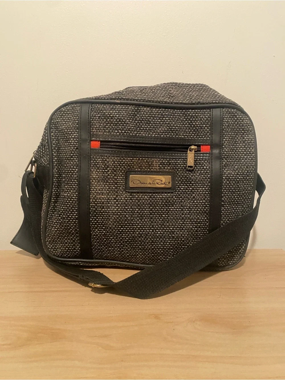 Vintage Oscar de la Renta Tweed Travel Shoulder Bag